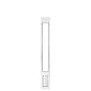 White patio door insert with a pet door.