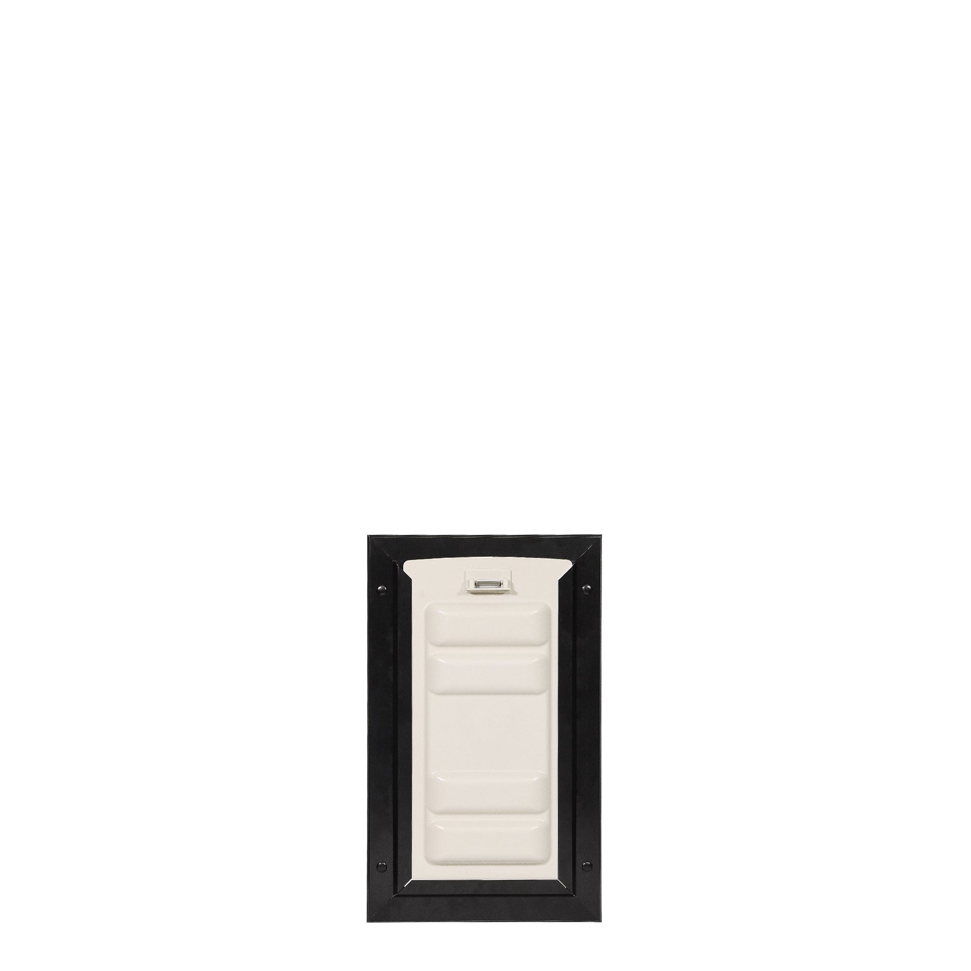 A pet door on a white background.