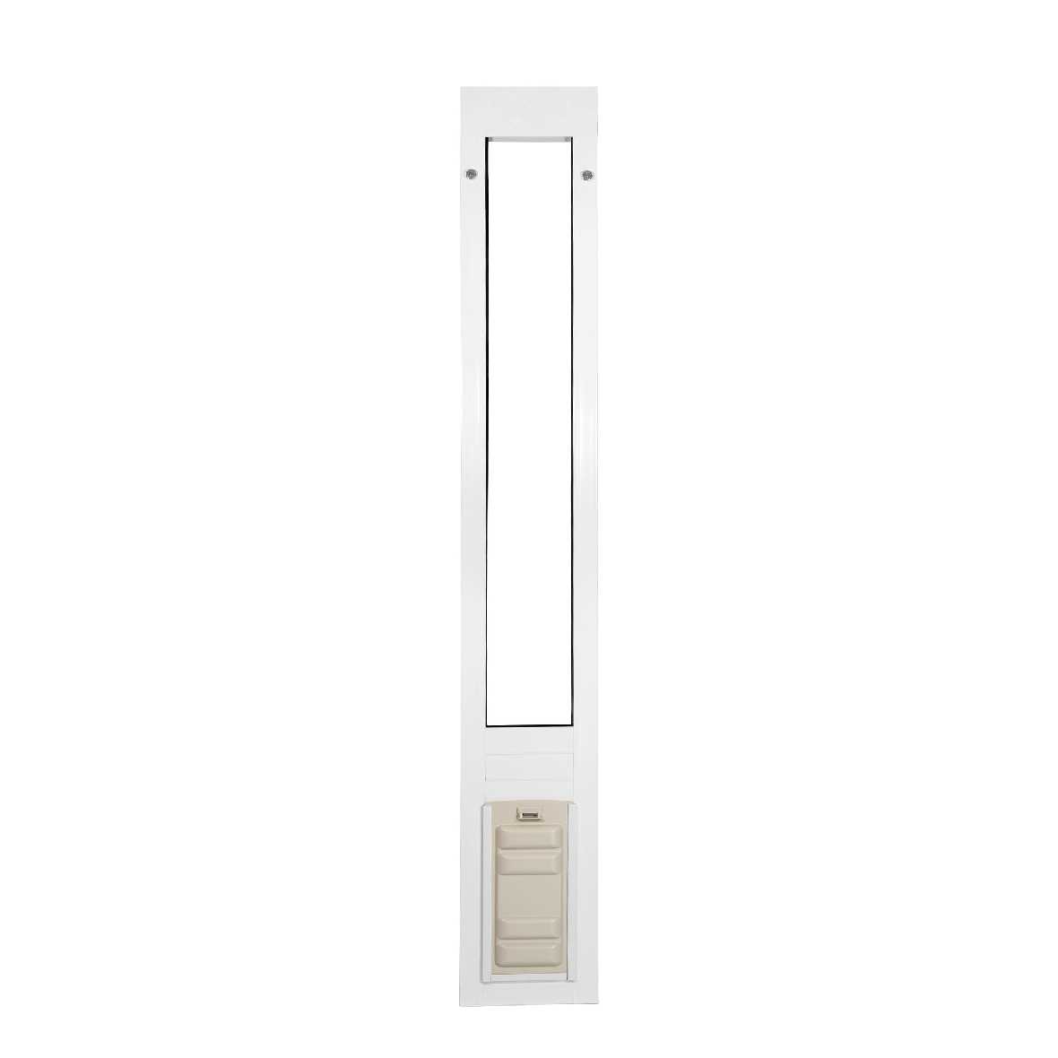 White patio pet door insert.