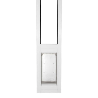White pet door insert.