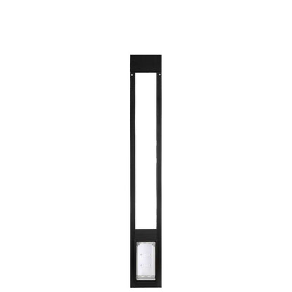 Black sliding glass door pet door insert._Color_Black