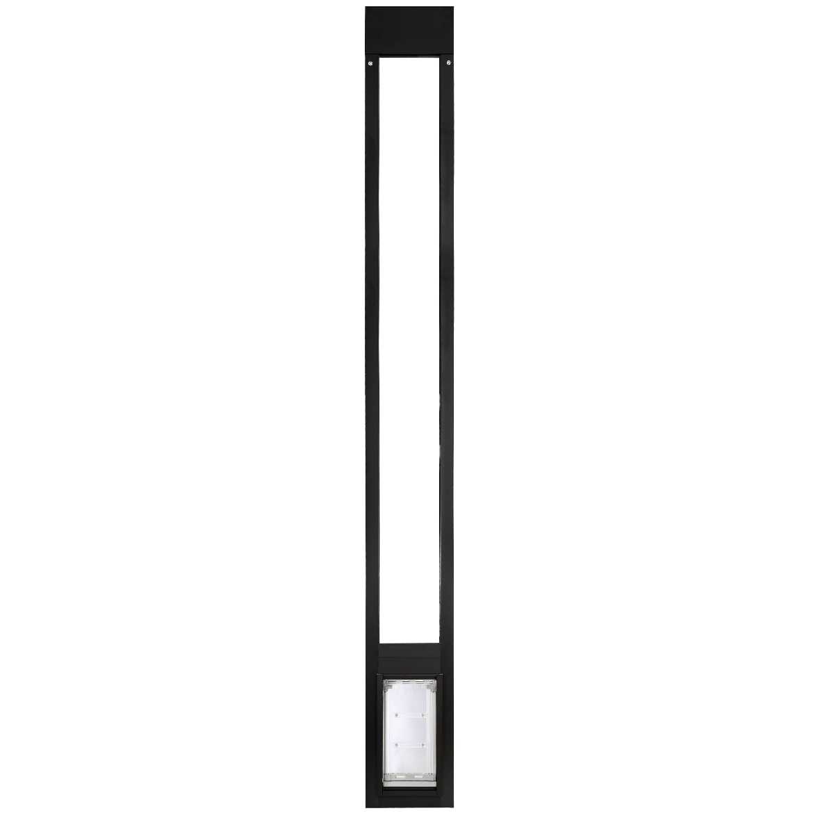 Black patio pet door insert.