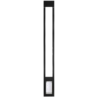 Black patio pet door insert.
