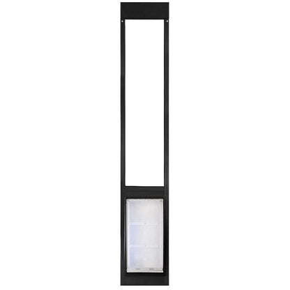 Black frame with a large opening and a smaller pet door at the bottom.