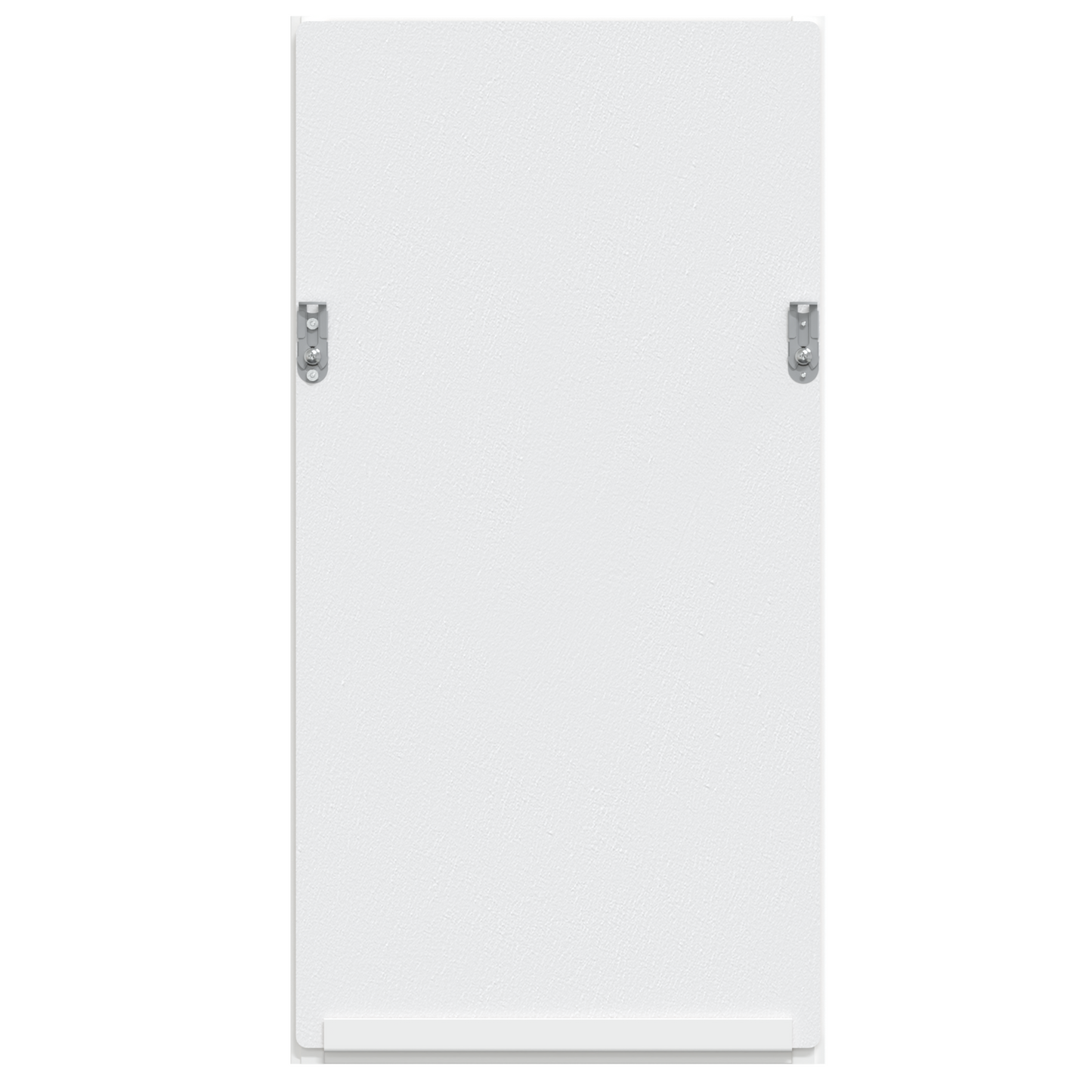 Rectangular white panel with mounting brackets.