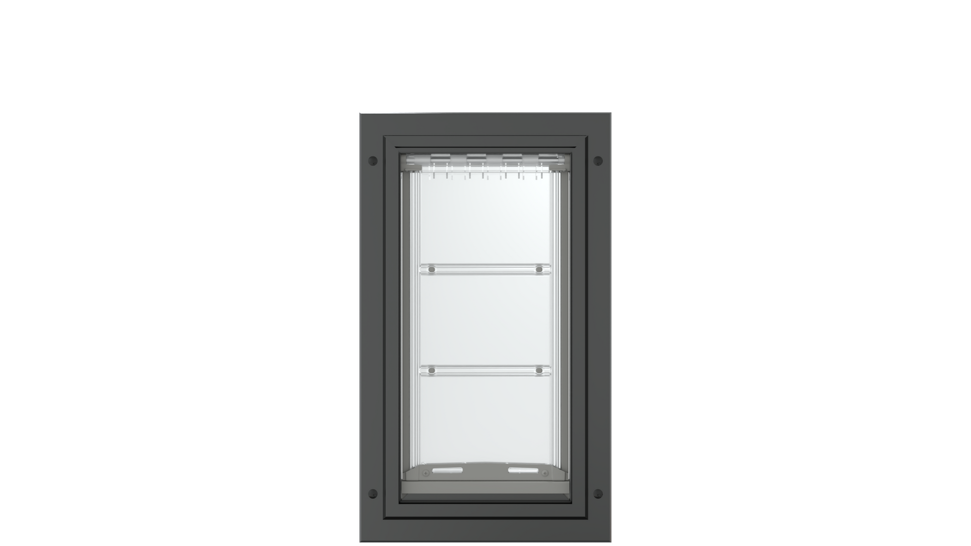 Front view of the black Endura Flap medium single flap.