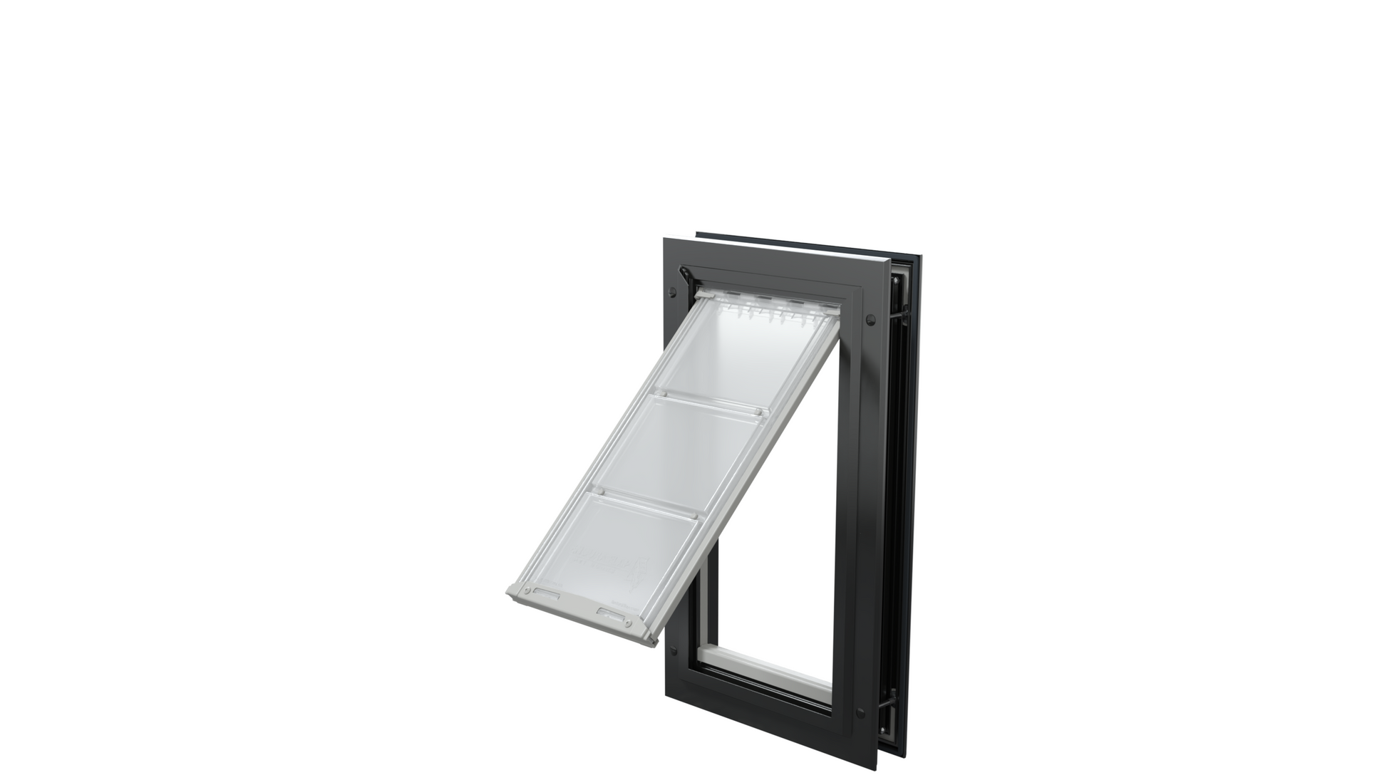 Open black Endura Flap medium single flap, angled access.