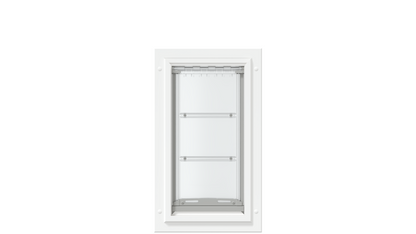 Front view of the white Endura Flap medium single flap.