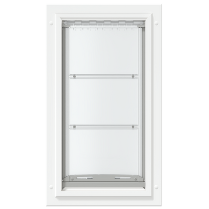 White Endura Flap single flap, closed, front.