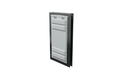 Locked black Endura Flap XL single flap, angled secure.