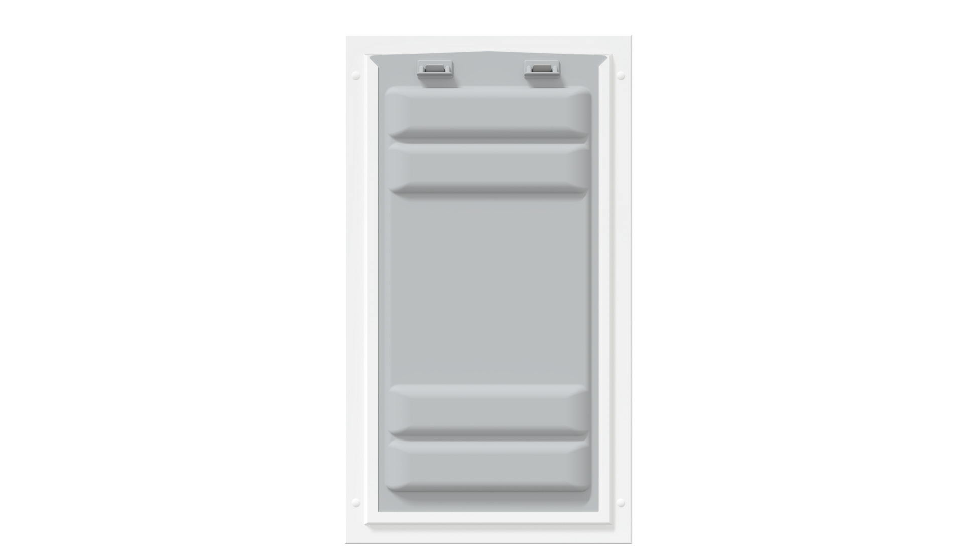 Locked front of the white Endura Flap XL single flap.