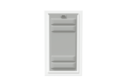 Front view of a white Endura Flap single flap wall mount pet door with the locking cover attached. This shows the security of this endura flap.