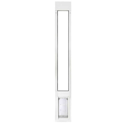 White sliding glass door pet door insert._Color_White